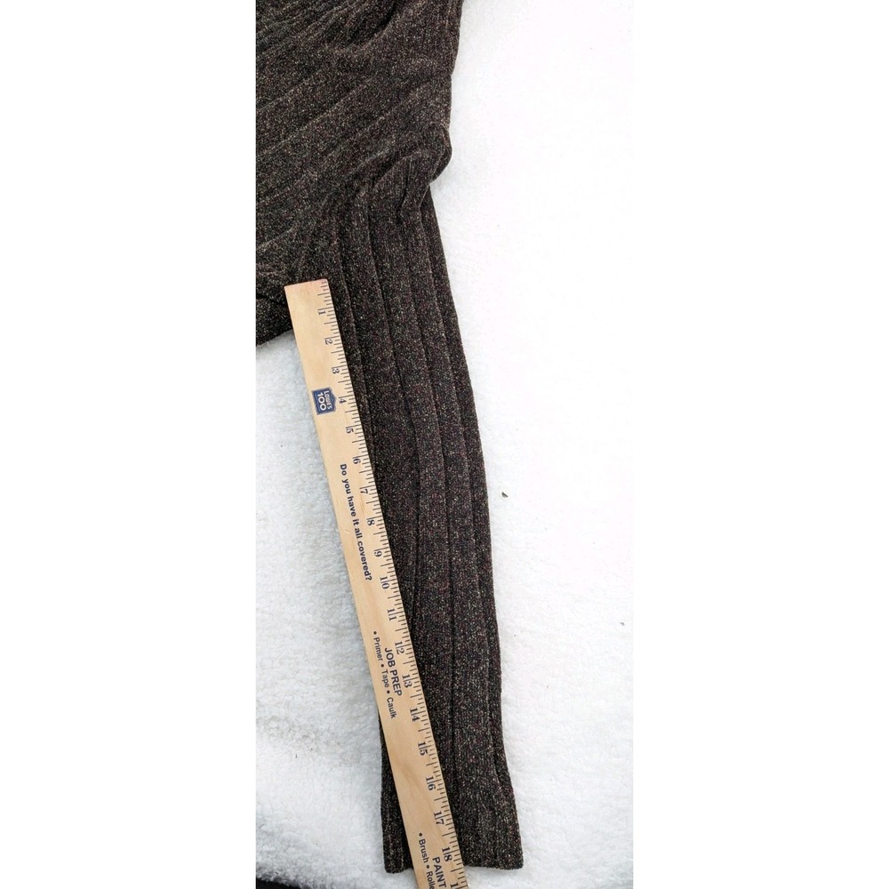 Evan Picone Acrylic Blend Sweater Women's Black Brown Red Long Sleeve Full Zip S - Picture 6 of 7